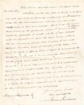 Letter from James Buchanan to Thomas Fitzgerald 