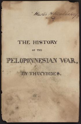 Hiester Muhlenberg's Notebook on "The History of the Peloponnesian War" by Thucydides