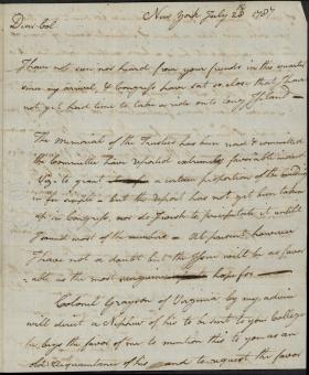 Letter from William Irvine to Robert Magaw