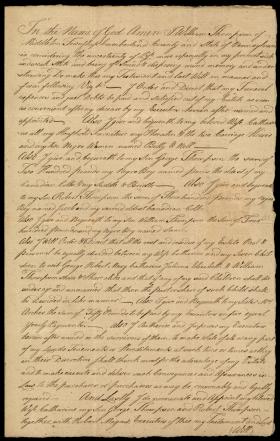 Last Will and Testament of William Thompson