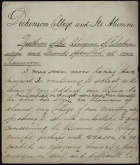 "Dickinson College and Its Alumni," by Anonymous