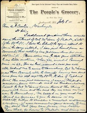 Letter from C.C. McLean to Andrew Curtin
