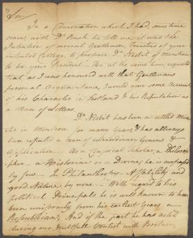 Letter from John Carson to Robert McPherson