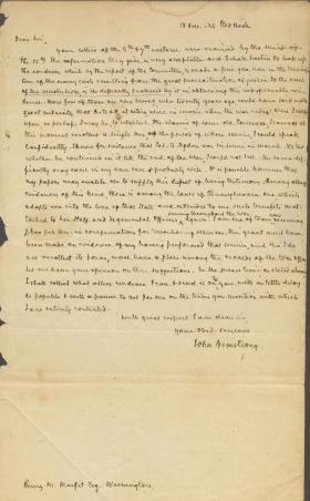 Letter from John Armstrong Jr. to Henry Morfit
