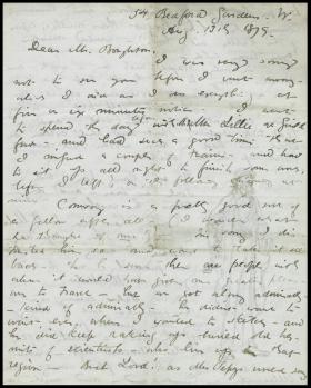 Letter from Edwin Abbey to George Boughton