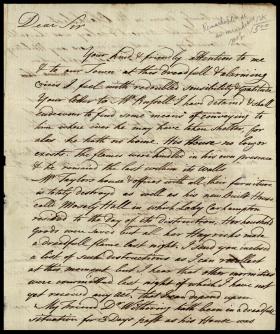 Letter from Matthew Boulton to Unknown Recipient