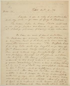 Letter from William Wilkins to William Tilghman