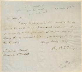 Letter from Roger B. Taney to Unknown Recipient