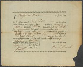 Sworn Affidavit of Benjamin Rush about a Soldier's Pay Certificate
