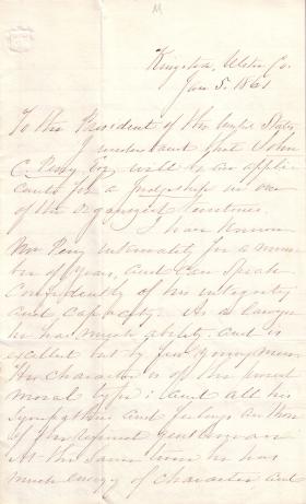 Letter from William Wright to James Buchanan