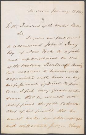 Letter from Henry Hogeboom to James Buchanan