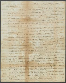 Letter from John Tyler to Henry Wise