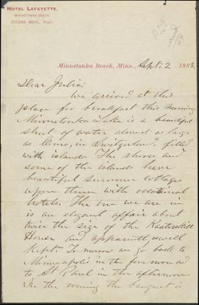 Letter from Ulysses Grant to Julia Grant