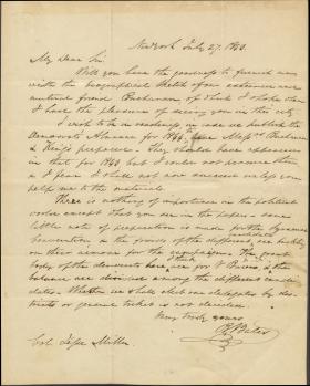 Letter from Barnabas Bates to Jesse Miller