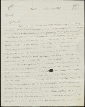 Letter from Roger B. Taney to George Newbold
