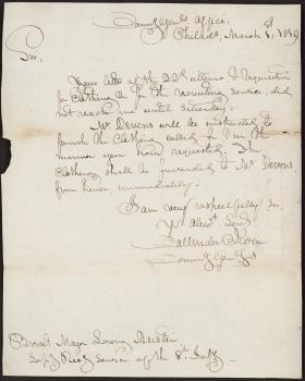 Letter from Callender Irvine to Loring Austin
