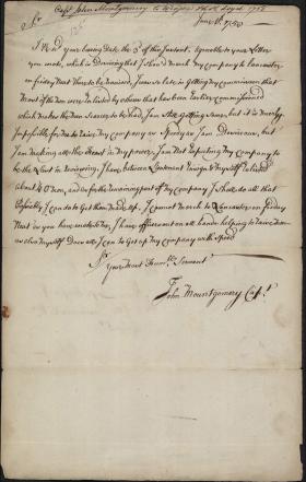Letter from John Montgomery to Thomas Lloyd