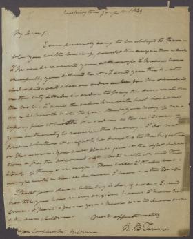 Letter from Roger B. Taney to J. Mason Campbell