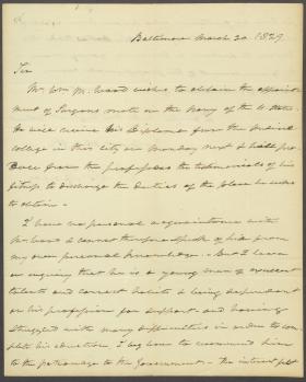 Letter from Roger B. Taney to John Branch