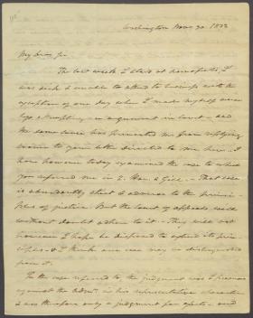 Letter from Roger B. Taney to Unknown Recipient