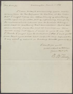 Letter from Roger B. Taney to David Hoffman