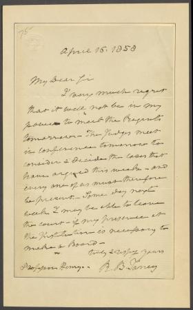 Letter from Roger B. Taney to Joseph Henry