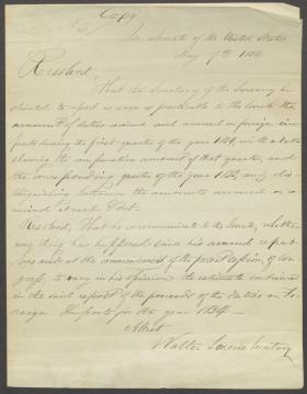 Letter from Walter Lowrie to Roger B. Taney (Copy)