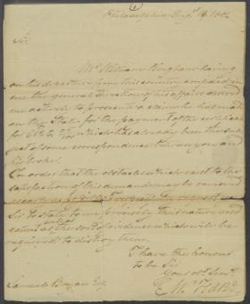 Letter from C. W. Hare to Samuel Bryan