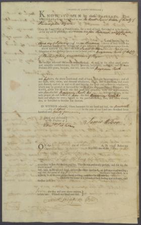 Deed for Land Sold by James Wilson