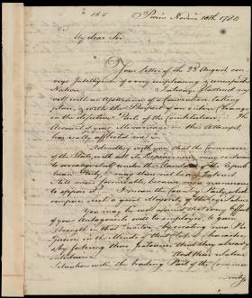 Letter from William Bingham to Benjamin Rush