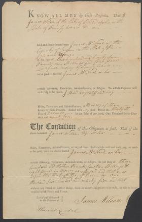 Promissory Note from James Wilson to James McNeal