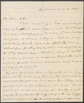 Letter from Roger B. Taney to Arthur Shaaff