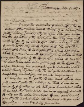 Letter from Thomas Williams to C. B. Penrose