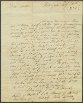 Letter from Charles Keith to Anne Nisbet