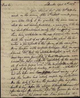 Letter from J. M. Thompson to James Hamilton