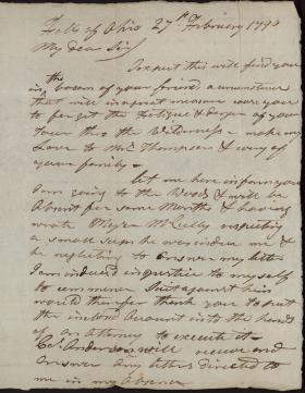 Letter from John Armstrong to George Thompson