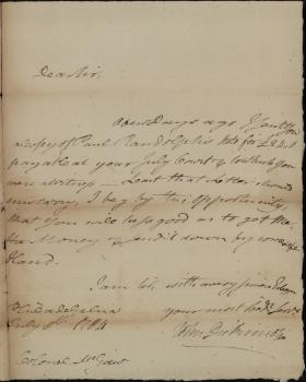 Letter from John Dickinson to Robert Magaw