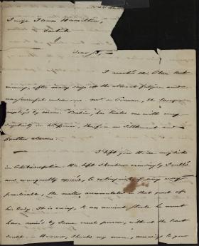 Letter from Joseph St. Leger d'Happart to James Hamilton