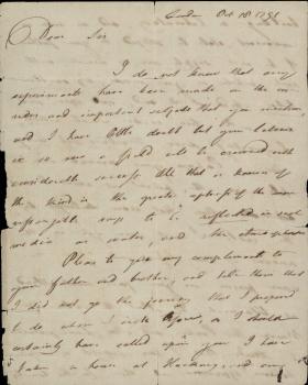 Letter from Joseph Priestley to Thomas Wedgwood