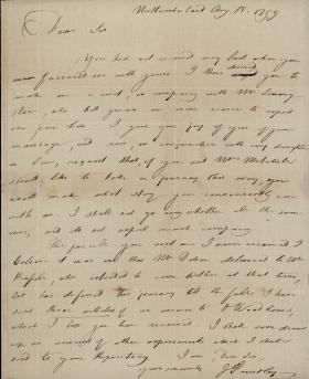 Letter from Joseph Priestley to Samuel Mitchill