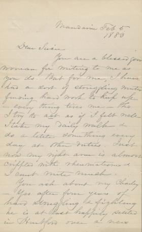 Letter from Harriet Beecher Stowe to Susie Howard