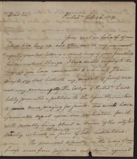 Letter from Benjamin Rush to Thomas Smith