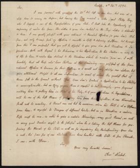 Letter from Charles Nisbet to Michael Taney