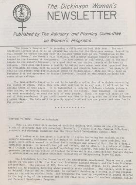Dickinson Women's Newsletter (c.1975)