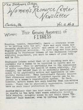 Women's Resource Center Newsletter (Mar. 1979)