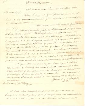 Letter from James Buchanan to William L. Hirst 
