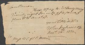 Letter from John Dickinson to Samuel C. Morris & Mr. Cadwalader (Copy)