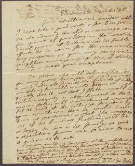 Letter from John Erskine to John Dickinson