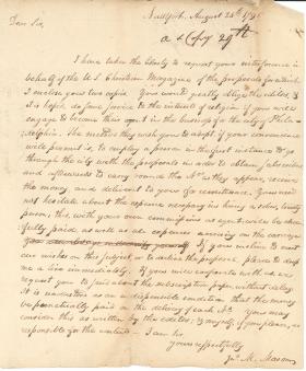 Letter from John Mitchell Mason to William Young