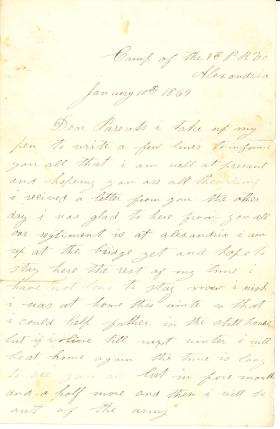 Letters from John Cuddy (Jan. - Feb. 1864)